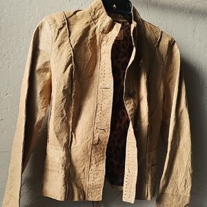 Women's Tan Leather Jacket